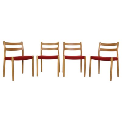 Dining Chairs Model-84 by Niels Otto Moller for Højbjerg, Denmark, 1970s, Set of 4-DT-2026170