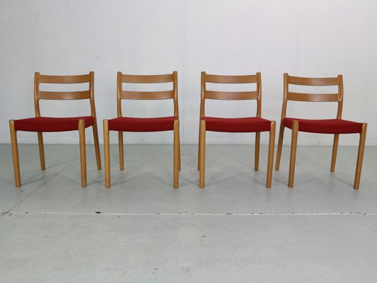 Dining Chairs Model-84 by Niels Otto Moller for Højbjerg, Denmark, 1970s, Set of 4-DT-2026170