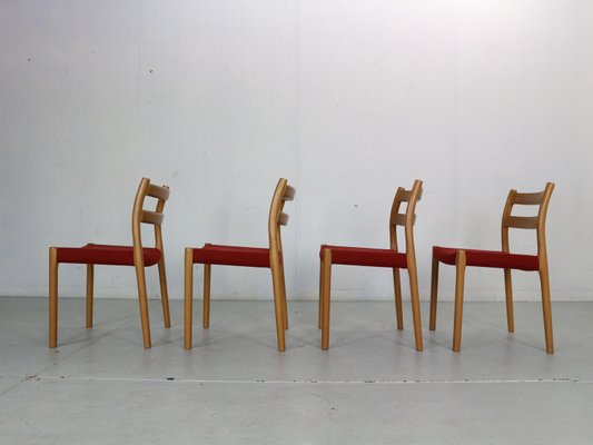 Dining Chairs Model-84 by Niels Otto Moller for Højbjerg, Denmark, 1970s, Set of 4-DT-2026170