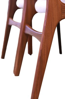 Dining Chairs Model 89 in Teak and Beige Upholstery attributed to Erik Buch, Denmark, 1960s, Set of 4-BPJ-1762820