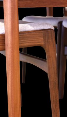 Dining Chairs Model 89 in Teak and Beige Upholstery attributed to Erik Buch, Denmark, 1960s, Set of 4-BPJ-1762820