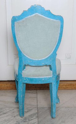 Dining Chairs with Azure Blue Patina, Set of 6-TDA-1376412