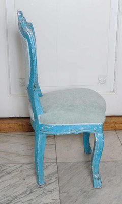 Dining Chairs with Azure Blue Patina, Set of 6-TDA-1376412