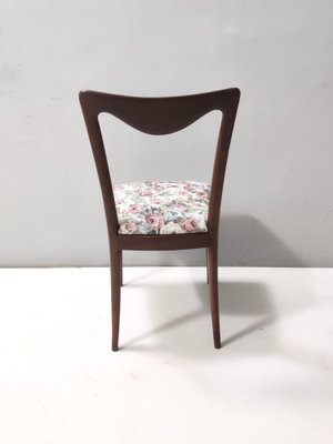 Dining Chairs with Beech Frame and Linen Patterned Fabric attributed to Carlo Enrico Rava, 1950s, Set of 4-JPQ-1820846