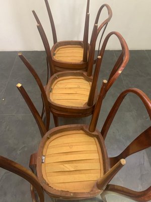 Dining Chairs with Leatherette Seat from Pirelli Sapsa, 1950s, Set of 6-IJR-848179