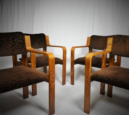 Dining / Office Chairs by Ludvik Volak for Drevopodnik Holesov, 1960s, Set of 4-TZ-899270