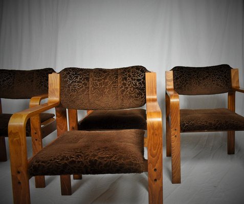 Dining / Office Chairs by Ludvik Volak for Drevopodnik Holesov, 1960s, Set of 4-TZ-899270