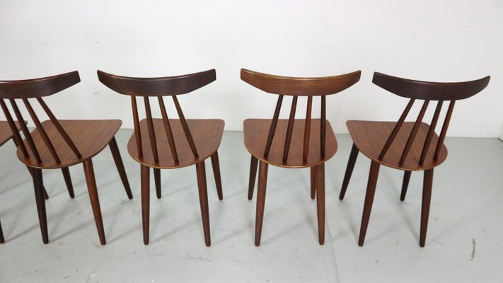 Dining Room Chairs 3705 by Poul Volther for Fremel Røjle, Denmark, 1960s, Set of 6-DT-2026126