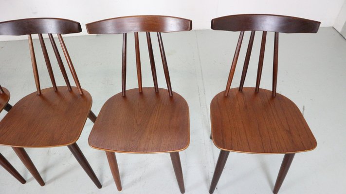 Dining Room Chairs 3705 by Poul Volther for Fremel Røjle, Denmark, 1960s, Set of 6-DT-2026126