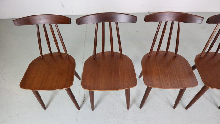 Dining Room Chairs 3705 by Poul Volther for Fremel Røjle, Denmark, 1960s, Set of 6-DT-2026126