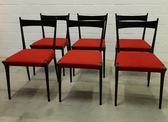 Dining Room Chairs by Alfred Hendrickx for Belform, 1950s, Set of 6-HPX-1447059