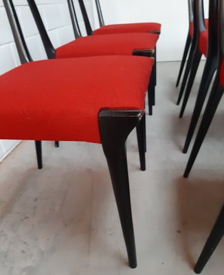 Dining Room Chairs by Alfred Hendrickx for Belform, 1950s, Set of 6-HPX-1447059