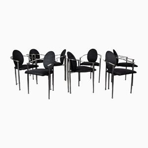 Dining Room Chairs from Belgo Chrom / Dewulf Selection, Belgium, 1980s, Set of 8-PMQ-2020358