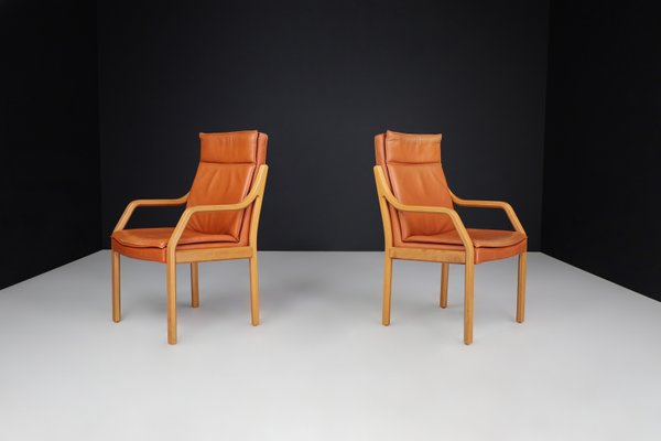 Dining Room Chairs in Bentwood and Leather, Germany, 1970s, Set of 16-TRW-1733716