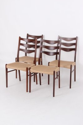 Dining Room Chairs in Rosewood by Arne Wahl Iversen, Denmark, 1970s, Set of 4-DQ-1718218