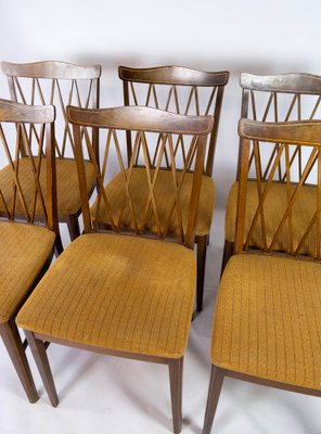 Dining Room Chairs in Walnut, 1940s, Set of 6-UY-980694