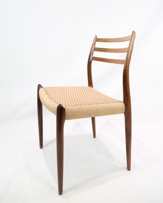 Dining Room Chairs Model 78 in Rosewood by N.O Møller, 1950s, Set of 6-UY-2027294