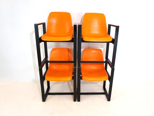 Dining Room Office Chairs from Mann Möbel, 1970s, Set of 4-HUW-1744325