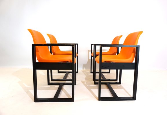 Dining Room Office Chairs from Mann Möbel, 1970s, Set of 4-HUW-1744325