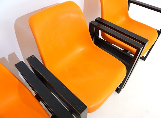 Dining Room Office Chairs from Mann Möbel, 1970s, Set of 4-HUW-1744325