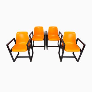 Dining Room Office Chairs from Mann Möbel, 1970s, Set of 4-HUW-1744325