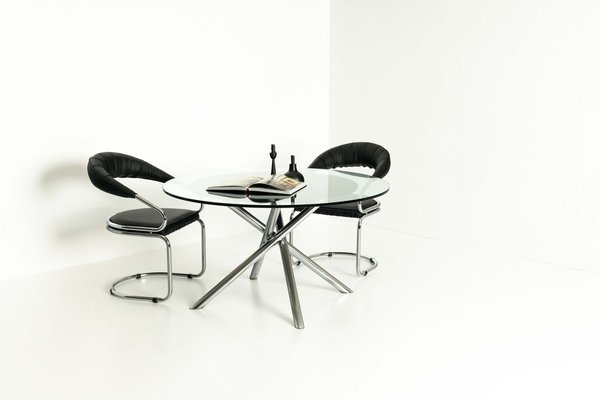 Dining Room Table & Chairs by Giotto Stoppino, Italy, 1970s, Set of 5-UQV-1262550