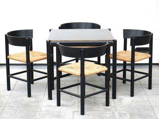 Dining Set attributed to Mogens Lassen for Fritz Hansen, 1964, Set of 5-JG-1796341