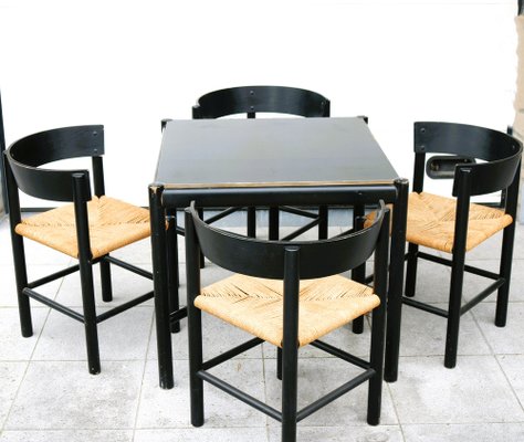 Dining Set attributed to Mogens Lassen for Fritz Hansen, 1964, Set of 5-JG-1796341