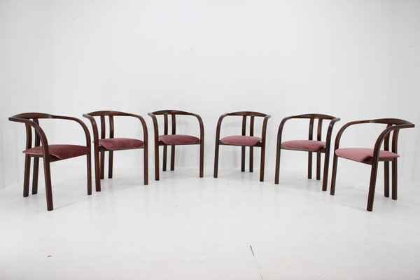 Dining & Side Chairs from Ton, 1980s, Set of 6-TZ-1284449