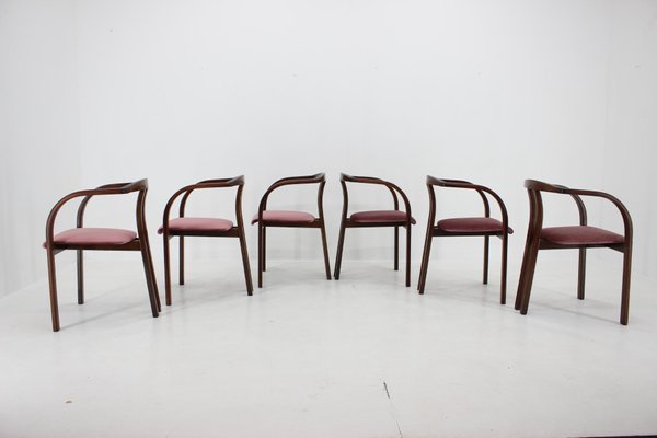 Dining & Side Chairs from Ton, 1980s, Set of 6-TZ-1284449