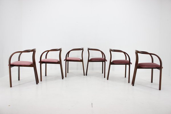 Dining & Side Chairs from Ton, 1980s, Set of 6-TZ-1284449