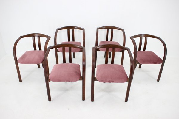 Dining & Side Chairs from Ton, 1980s, Set of 6-TZ-1284449