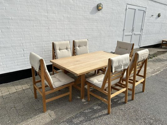 Dining Table & Chairs by Bernt Petersen, 1960s, Set of 7-OYZ-1705287