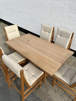 Dining Table & Chairs by Bernt Petersen, 1960s, Set of 7-OYZ-1705287