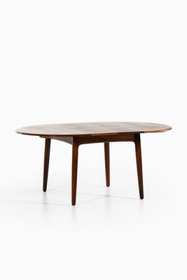 Dining Table in Rosewood and Brass attributed to Svend Aage Madsen, 1960s-SC-2032654