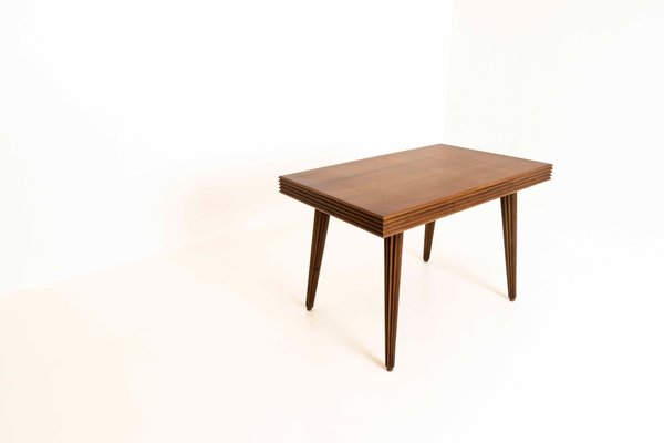 Dining Table in Veneered Walnut by Gio Ponti, Italy, 1940s-UQV-1220255