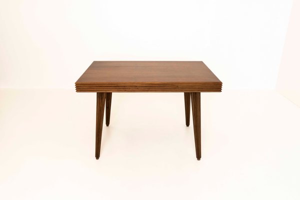 Dining Table in Veneered Walnut by Gio Ponti, Italy, 1940s-UQV-1220255