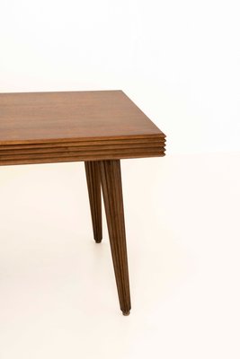 Dining Table in Veneered Walnut by Gio Ponti, Italy, 1940s-UQV-1220255