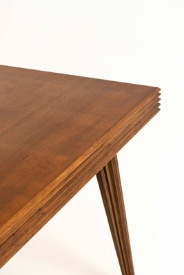 Dining Table in Veneered Walnut by Gio Ponti, Italy, 1940s-UQV-1220255