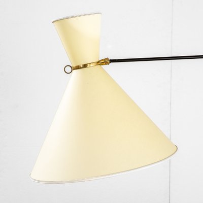 Directionable Wall Lamp in Brass and Fabric from Robert Mathieu, 1960s-FWM-1720766