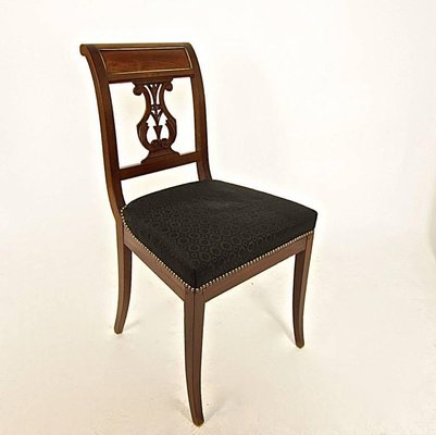 Directoire Mahogany Side Chairs with Brass Banding, Set of 4-KMT-727026