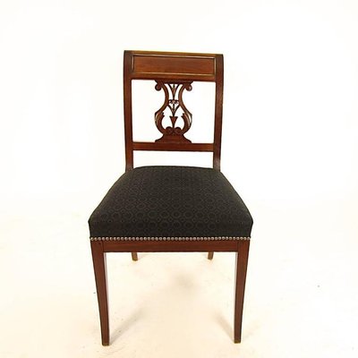 Directoire Mahogany Side Chairs with Brass Banding, Set of 4-KMT-727026