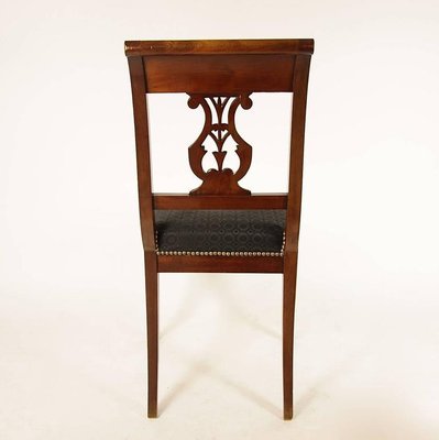 Directoire Mahogany Side Chairs with Brass Banding, Set of 4-KMT-727026