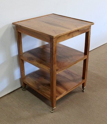 Directoire Style Blond Walnut Serving Trolley, Early 1800s-RVK-1075998