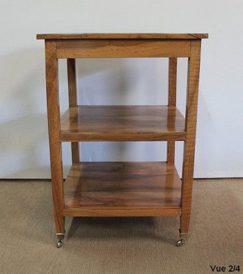 Directoire Style Blond Walnut Serving Trolley, Early 1800s-RVK-1075998