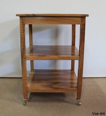 Directoire Style Blond Walnut Serving Trolley, Early 1800s-RVK-1075998