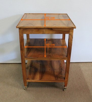 Directoire Style Blond Walnut Serving Trolley, Early 1800s-RVK-1075998