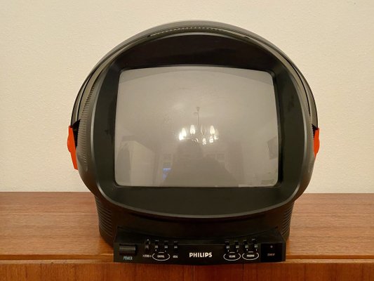 Discoverer TV in Helmet Shape with Visor from Phillips, 1980s-PYR-810041