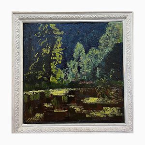 Dmitrij Kosmin, Night in the Woods, 1984, Oil on Canvas, Framed-QUE-1196812