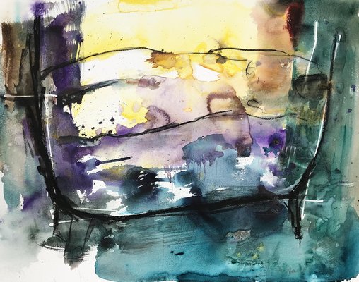 Doïna Vieru, Bath 3, 2023, Watercolor on Paper-CHG-2037203